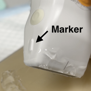 Align the probe marker with the image marker
