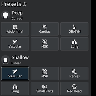 The vascular preset is usually optimised well enough